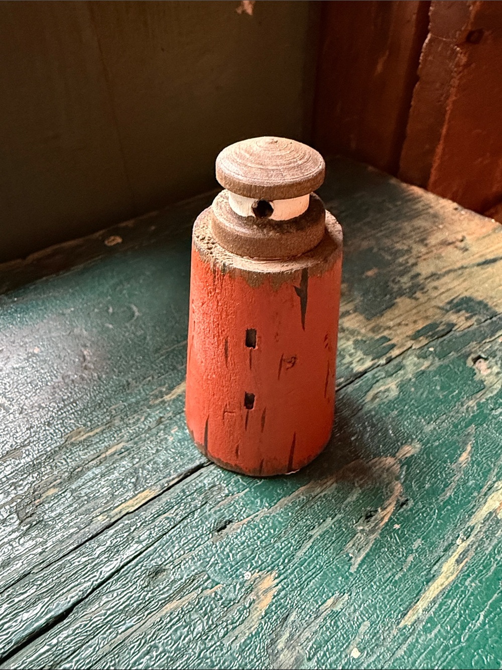 Rustic Mini Lighthouse Wooden Decorative Accent